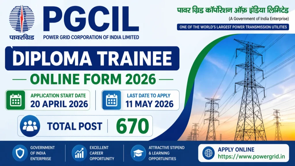 PGCIL Diploma Trainee Online Form 2026